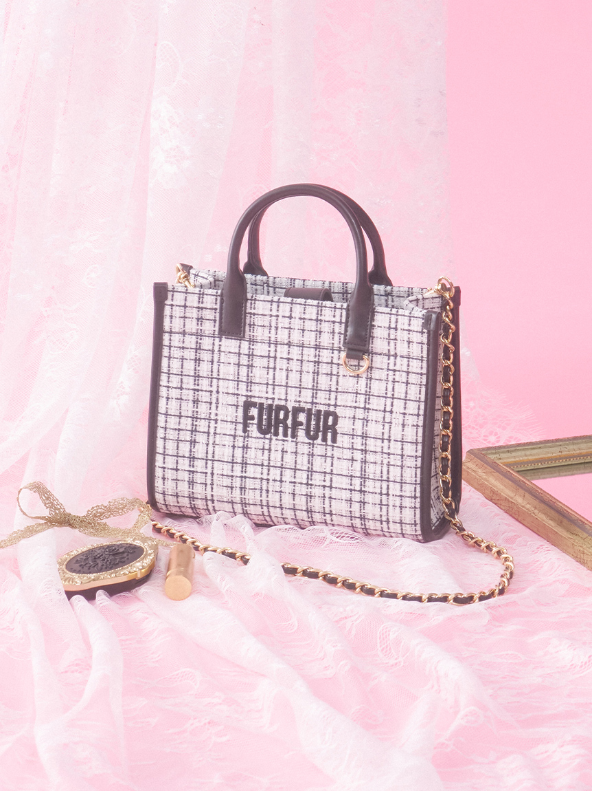 オフィシャルサイト限定カラー】ツイードロゴトートバッグ(トート