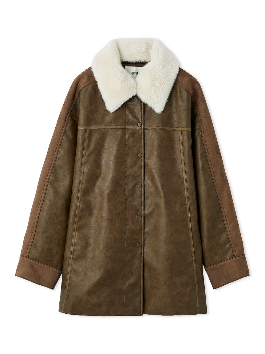 2WAYエコファーカラーシャツコート(ジャケット)｜アウター｜FURFUR