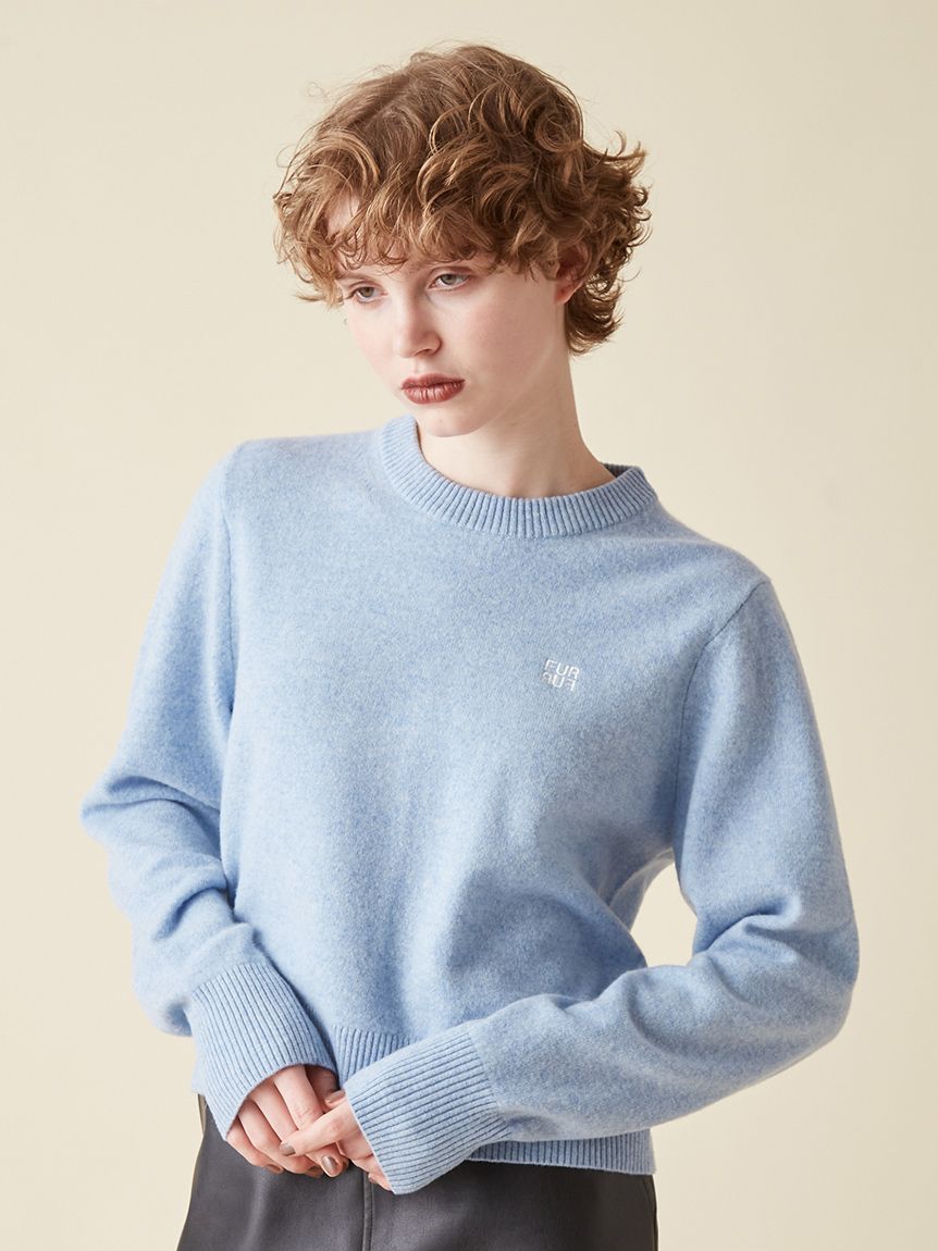 ロゴ刺繍クルーネックセーター(ニット)｜トップス｜FURFUR（ファー