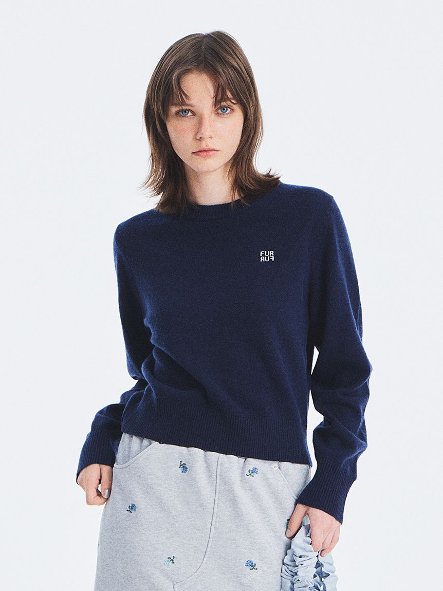 ロゴ刺繍クルーネックセーター(ニット)｜トップス｜FURFUR（ファー