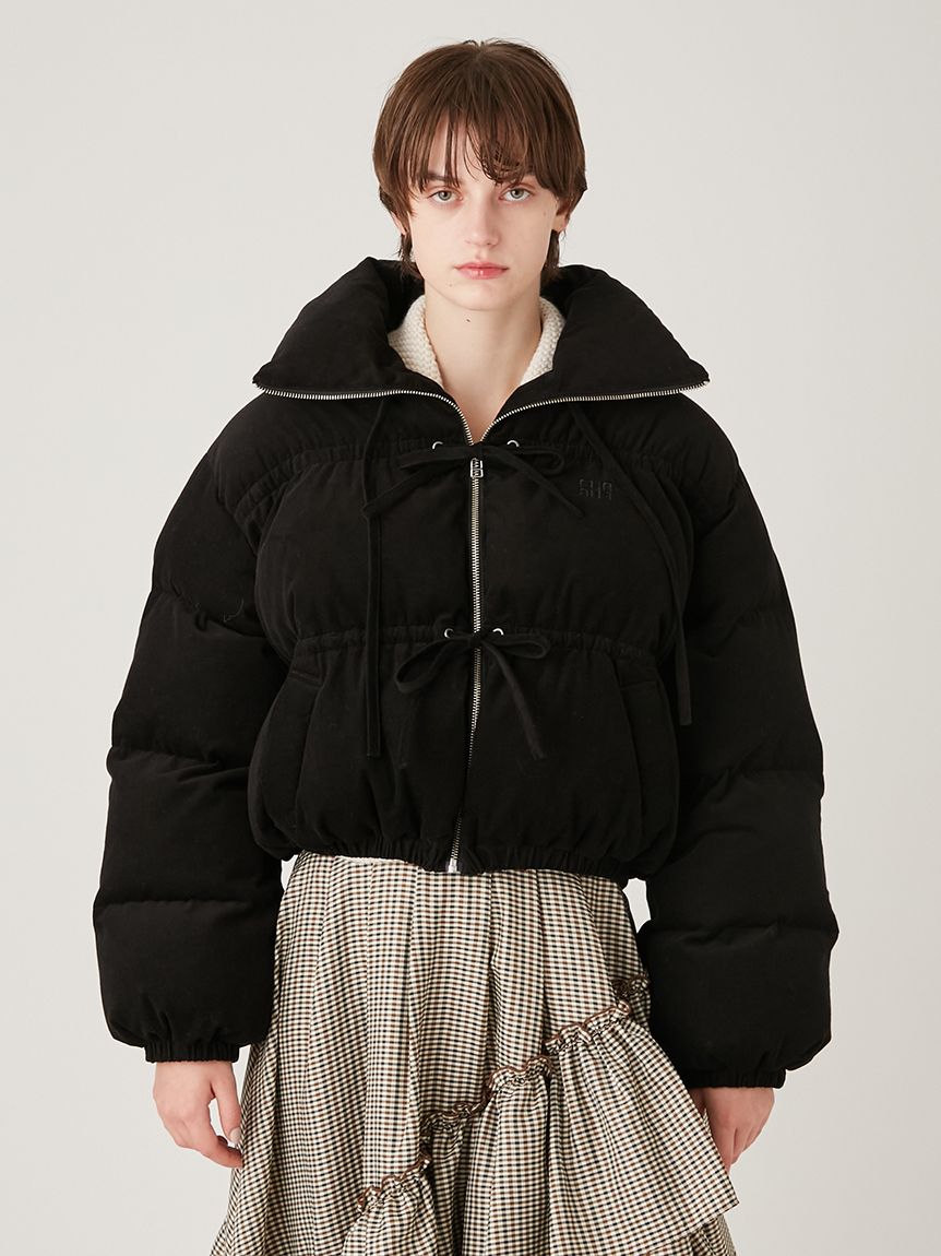 コーデュロイリボンショートパディングジャケット(ジャケット