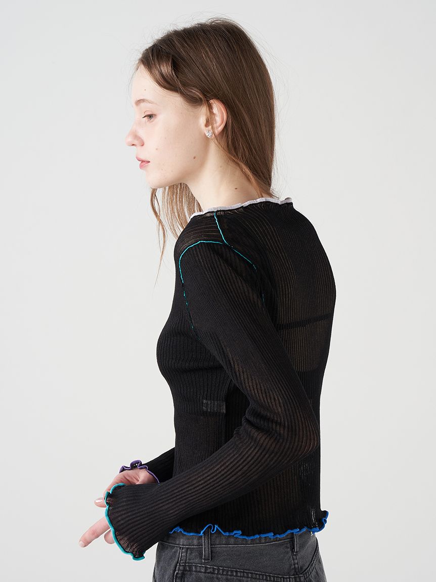 マルチカラートリムカーディガン(ニット)｜トップス｜FURFUR（ファー