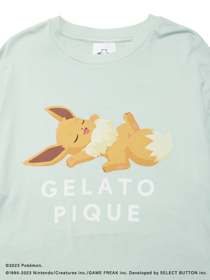 ポケモンスリープ】【メンズ】接触冷感プリントTシャツ＆ハーフパンツ
