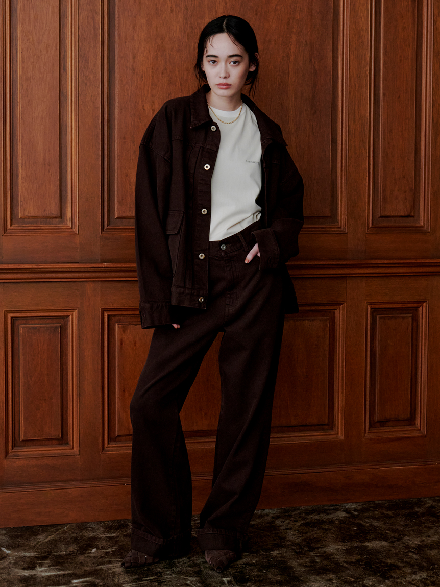 裾折り返しストレート美脚デニム(デニムパンツ)｜パンツ｜MIESROHE