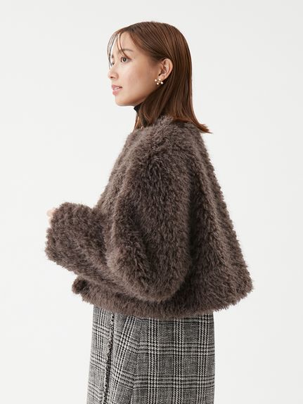 金釦フェイクファー短丈ジャケット(ジャケット)｜アウター｜Mila Owen