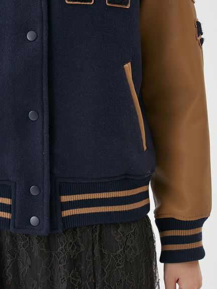 ワッペンスタジアムジャンバー(ブルゾン)｜アウター｜Mila Owen（ミラ