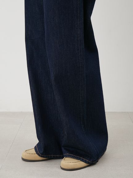 パッチポケットデザインバギーデニムパンツ(デニムパンツ)｜パンツ