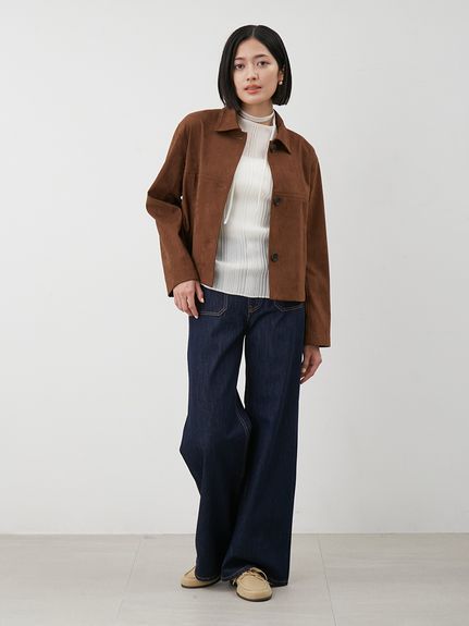 パッチポケットデザインバギーデニムパンツ(デニムパンツ)｜パンツ