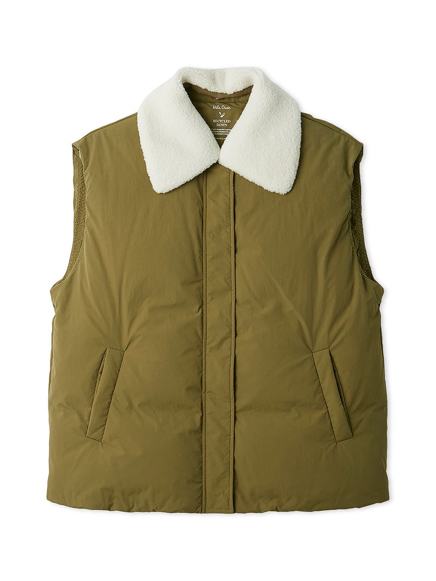 ボア衿リサイクルダウンベスト(ベスト)｜アウター｜Mila Owen（ミラ