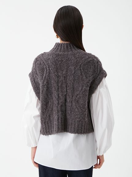 セットアイテム】ケーブルベストシャツレイヤードSET(セットアップ