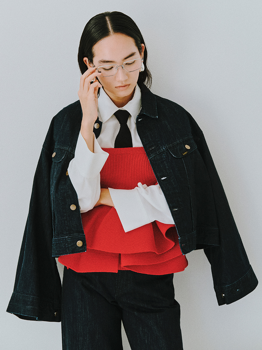 ラッフルニットベアトップ(ニット/カーディガン)｜トップス│styling