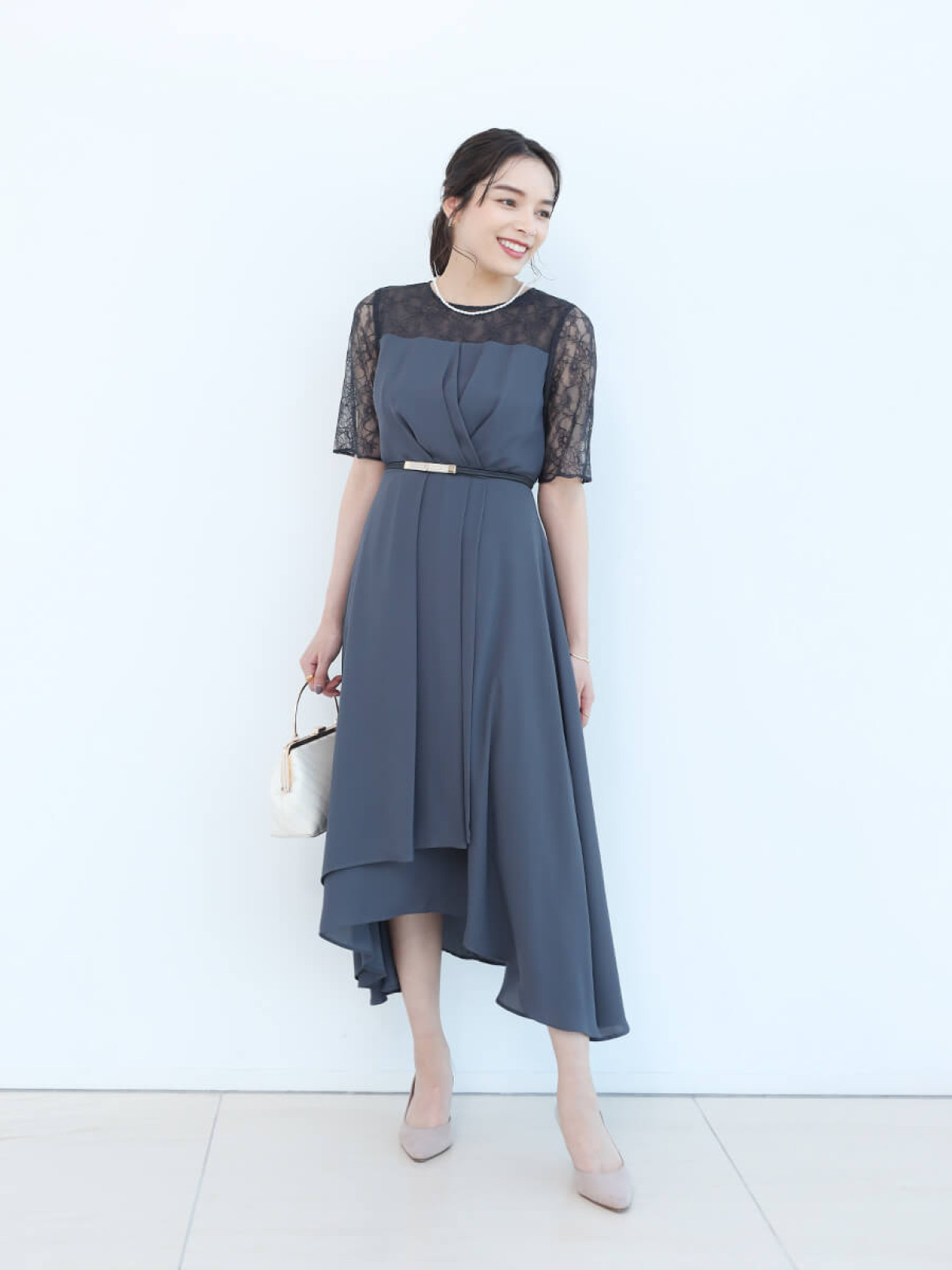 ビスチェライクビジューベルトドレス - Rire Fete - petirobe