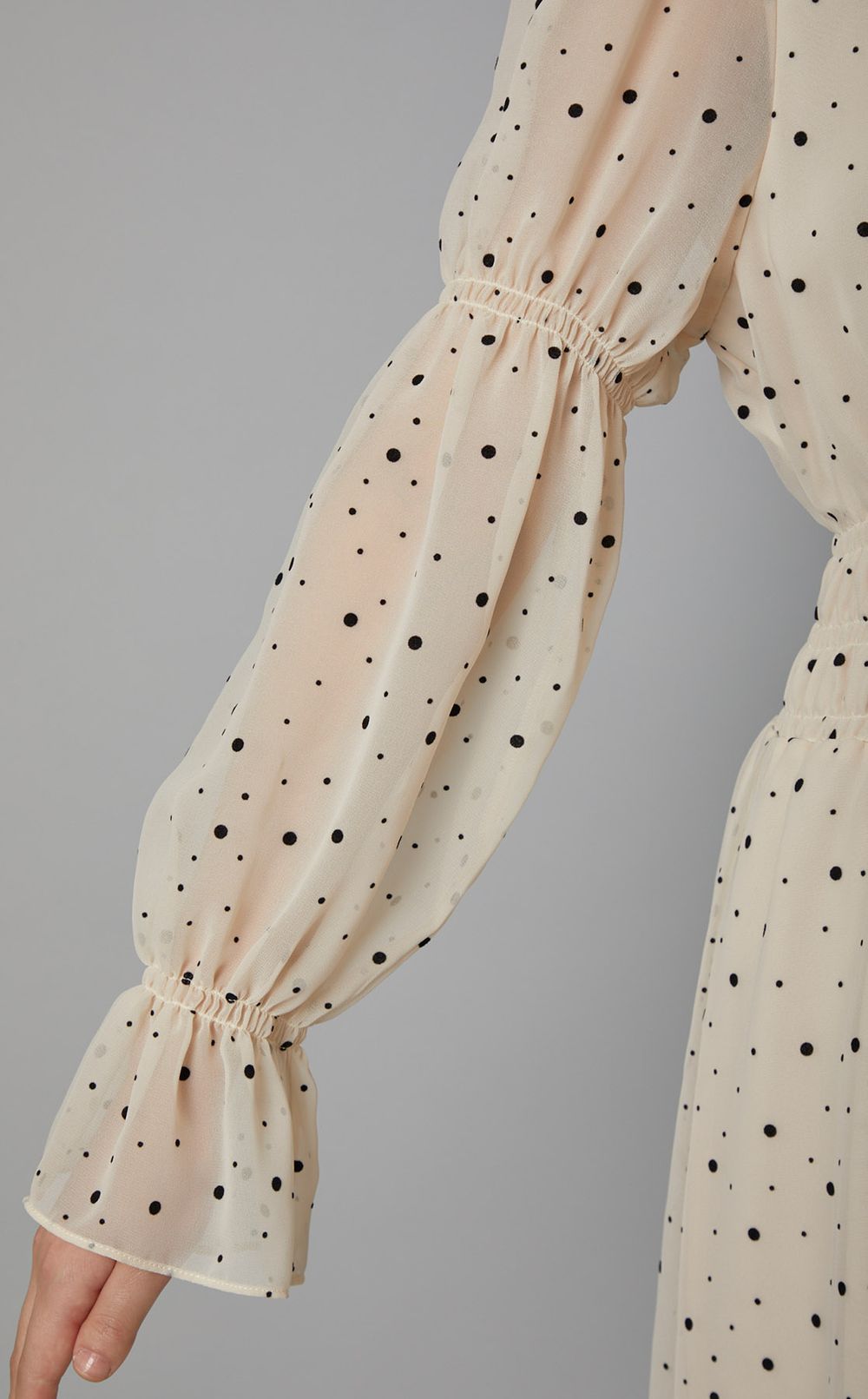 DESIGNERS,REMIX｜フロッキードットシャーリングワンピース