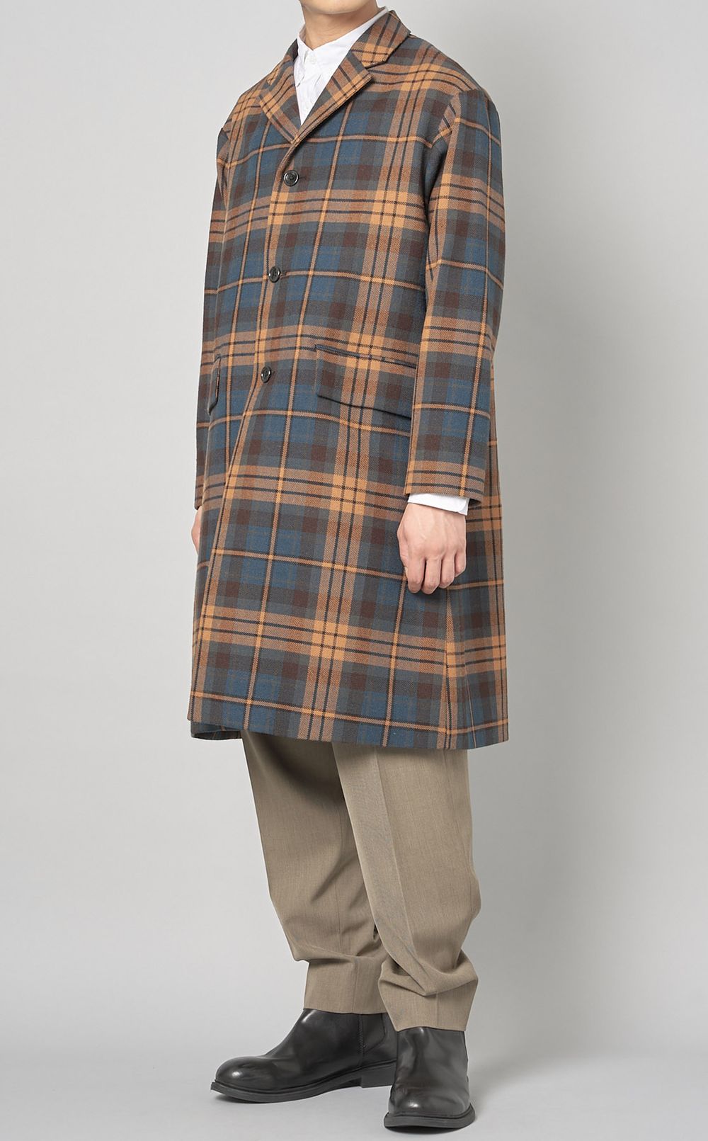 TOMORROWLAND｜ウールチェックチェスターコート