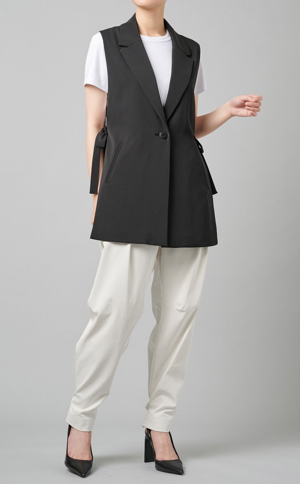 FRAY I.D｜サイドベルトスリットジレ