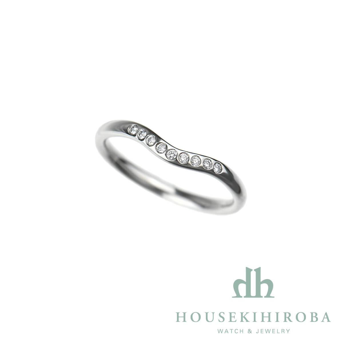 エルサ・ペレッティ カーブドバンド 9Pダイヤ リング 中古