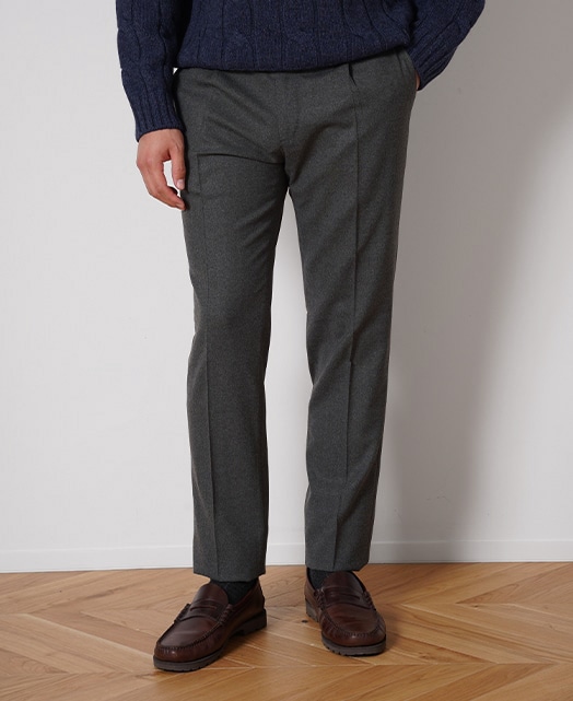 イタリア製ウールスラックス(46 グレー系): メンズ｜メーカーズシャツ
