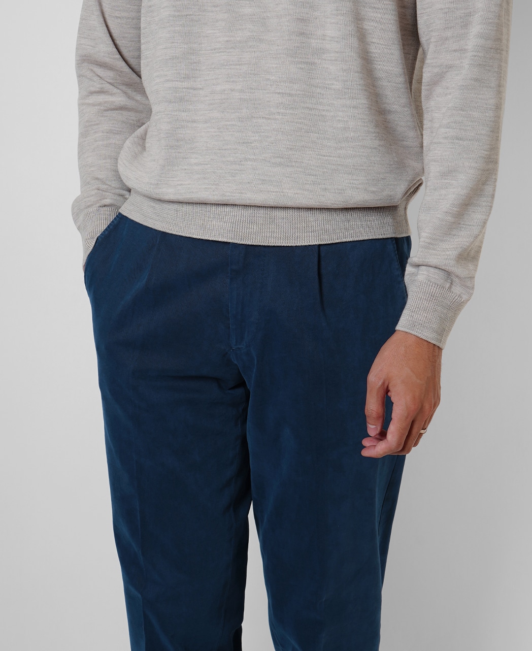 ナポリパンツ(1タック）(44 ブルー系): メンズ｜メーカーズシャツ鎌倉