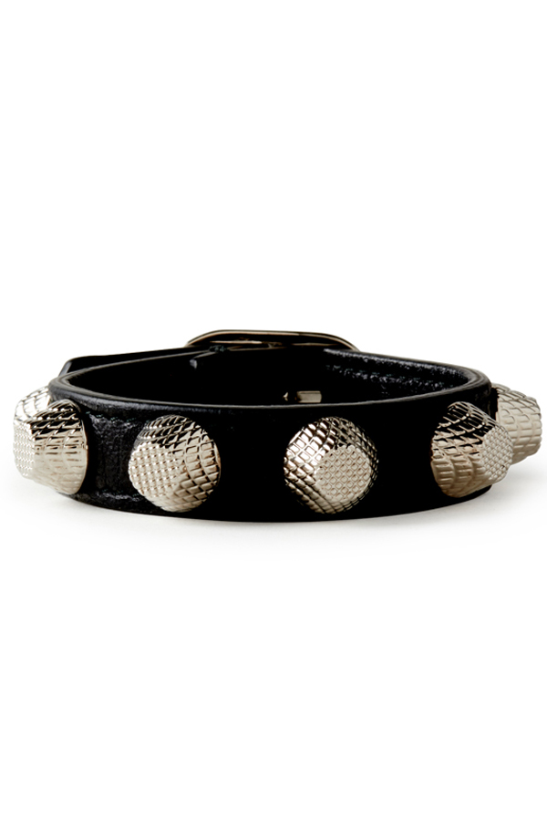 Balenciaga Leather Giant Stud Bracelet | Rent Balenciaga jewelry