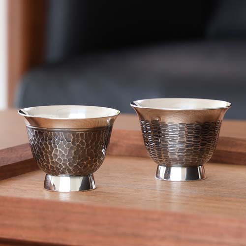 東京銀器 森銀器製作所 純銀 ぐいのみ 猪口型 伝統工芸品 金属製