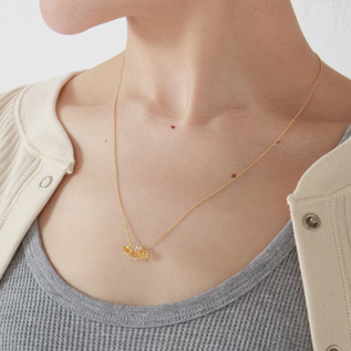 ピアス/イヤリング/ネックレス】ミモザ／HARIO Lampwork Factory