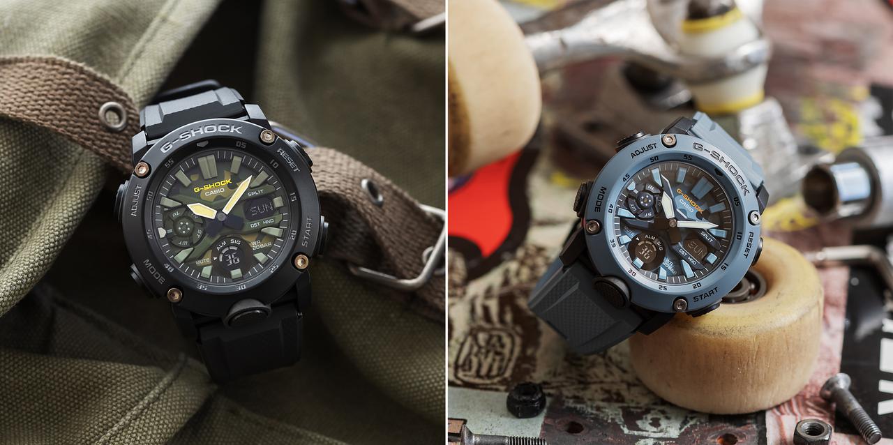 カーボンコアガード構造を採用したG-SHOCK「GA-2000」シリーズに、迷彩