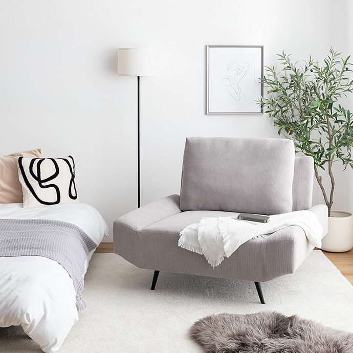 g146026]【幅109cm】Cattleya 1人掛けワイドソファ 1人掛けソファー