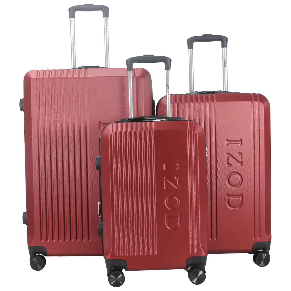 MorningSave: IZOD Zane 3-Piece Expandable ABS Luggage Set