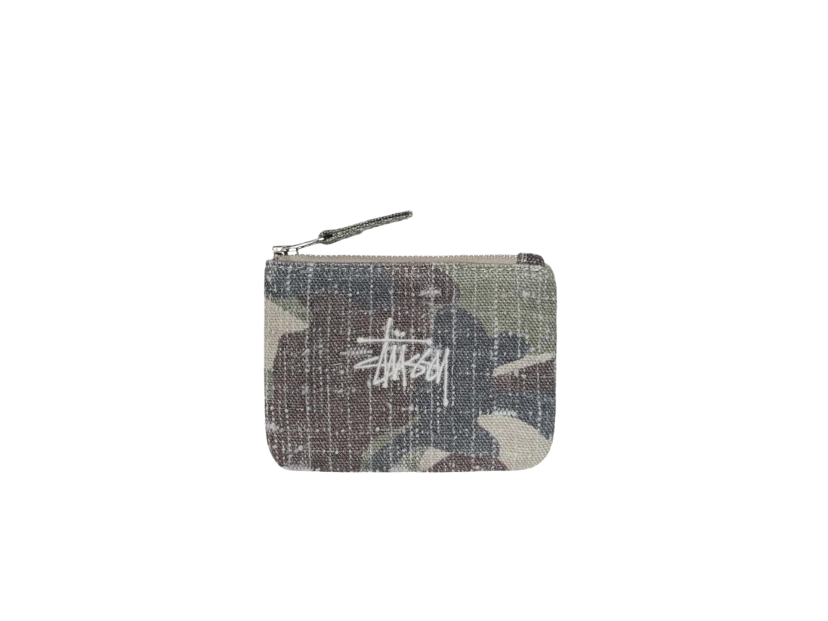Stussy Needle Punch Coin Pouch Camo Shop Authentic at SASOM