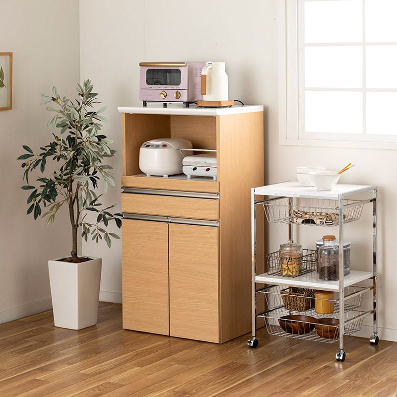 レンジ台 Nモビット 60レンジ扉付 NA(幅60 ﾚﾝｼﾞ扉付 5Y)NA): 食器