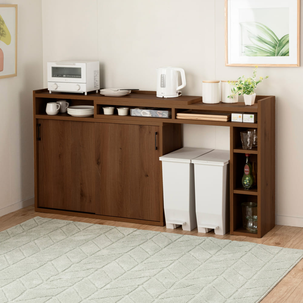 カウンター イクス120 伸長カウンター BR(BR): 食器棚・キッチン