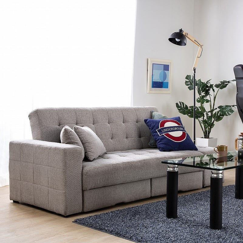 Norzy 北欧風 ソファベッド ネイビー カバー2枚付き たのメル便対応 Norzy