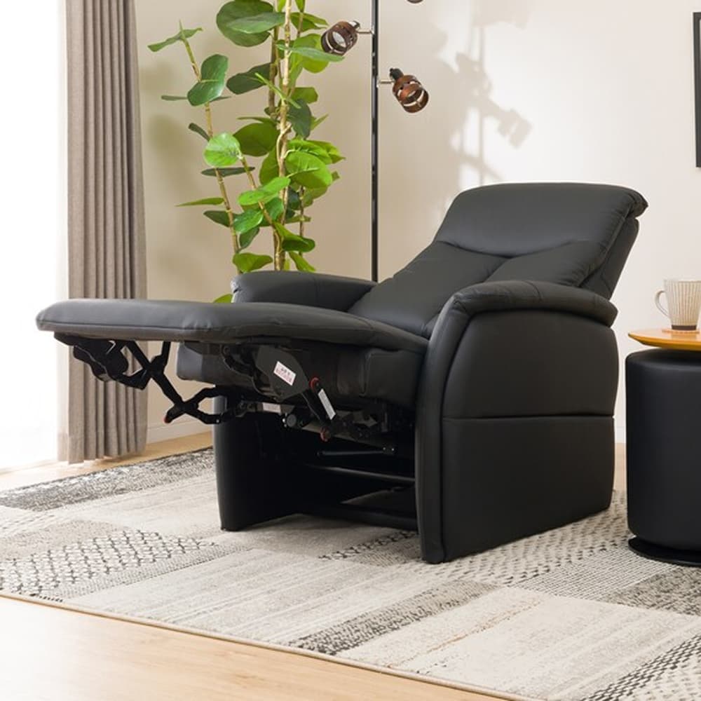 電動リクライニングチェア 電動チェア デンドウチェア コンフェ カワ BK ブラック <N>(5Y