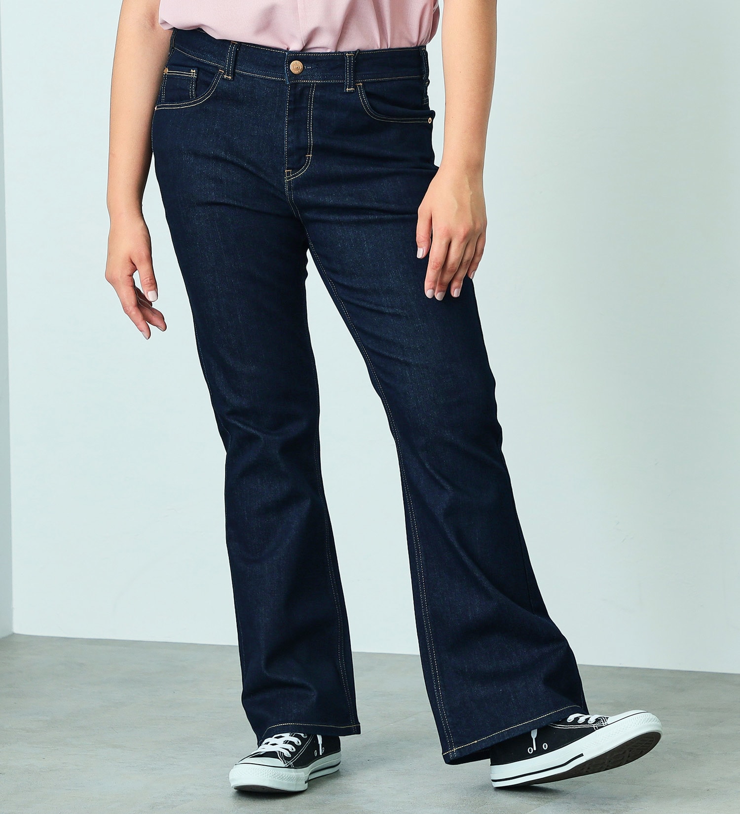 裾上げ無料】【大きいサイズ】C17 ブーツカットデニムパンツ|C17|シー