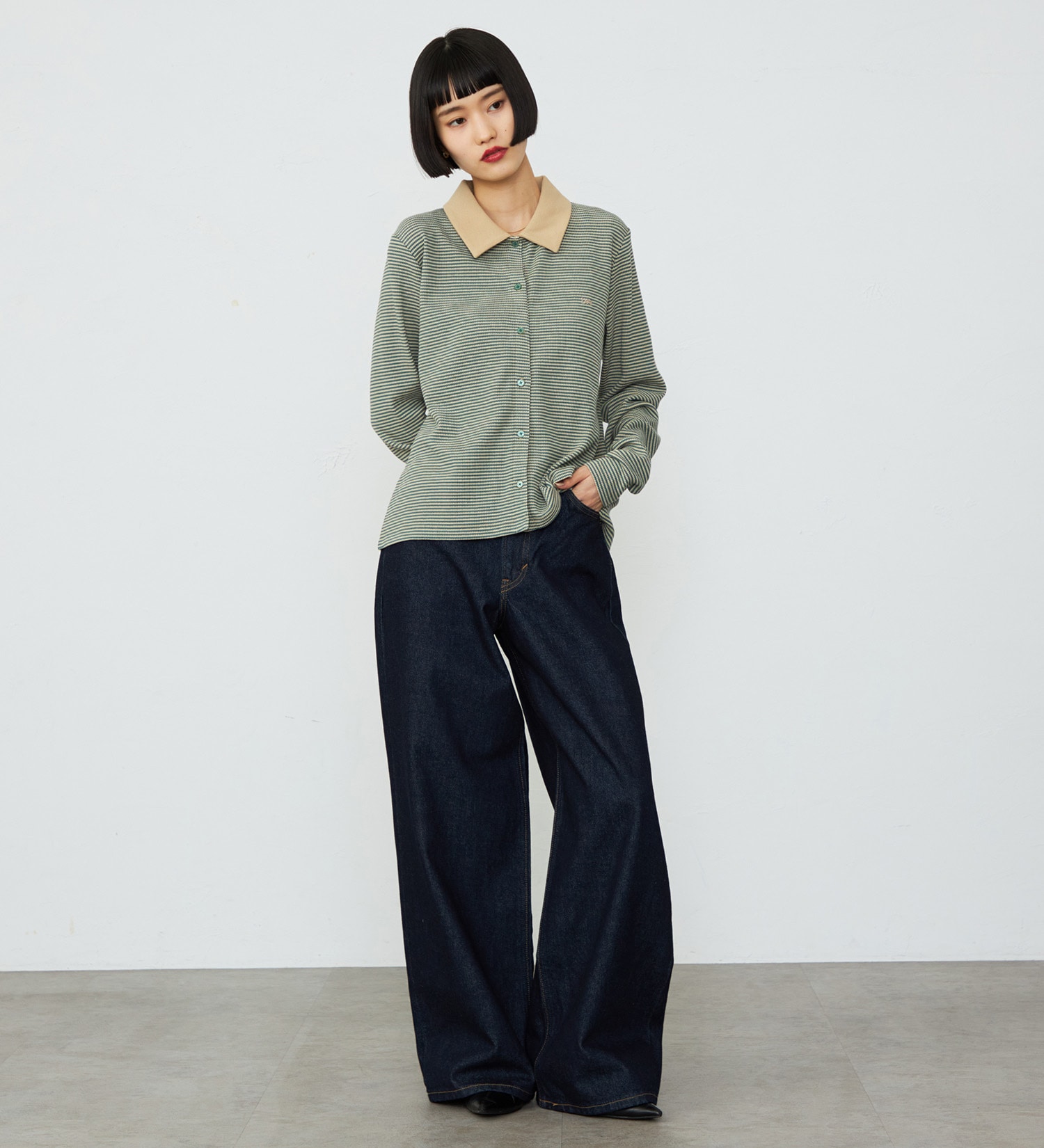 FINAL SALE】ワイドデニムパンツ 上質コットン100％|Lee|リー