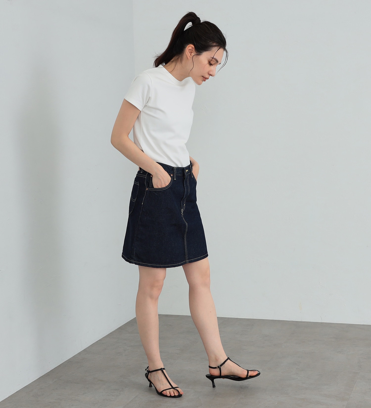 STANDARD WARDROBE デニム ミニスカート【OtonaMuse6月号掲載】|Lee|リー