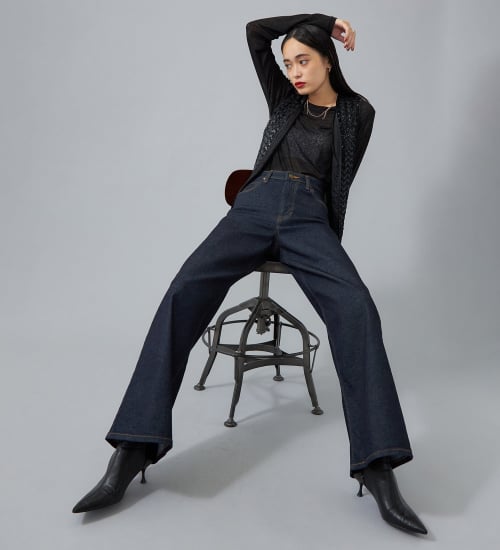 STANDARD WARDROBE LASTIC ワイドパンツ【ストレッチデニム