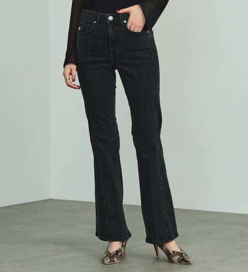 期間限定SALE】SOMETHING LISAフレアデニムパンツ【バイカラー