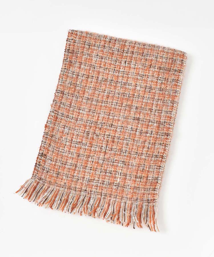 ミックスマフラー マフラー ベージュ ネイビー ブラウン 巻物