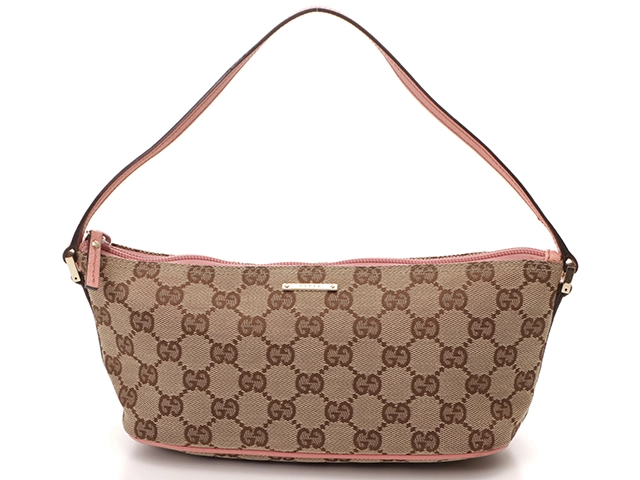 GUCCI GG キャンバス アクセサリーポーチ ピンク×ブラウン