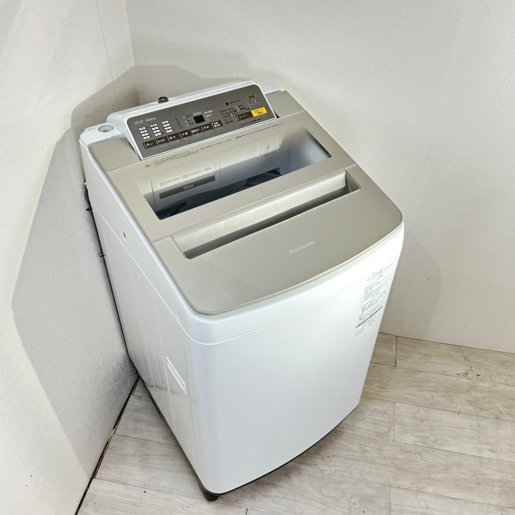 10kg 全自動洗濯機 パナソニック NA-FA100H3 2017年製造 シャンパン