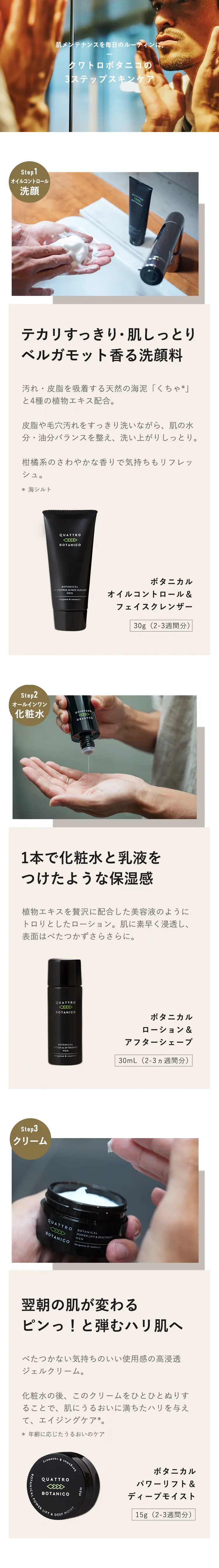 ボタニカル スキンケア トラベルセットギフト | クワトロボタニコ公式