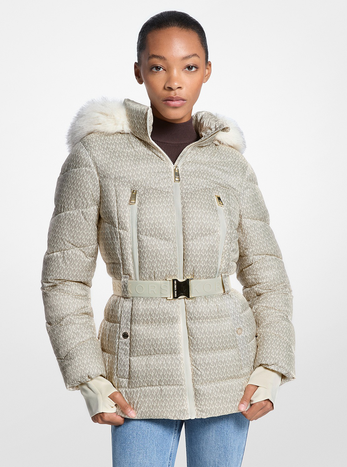 公式アウトレット】フォーファー トリム ベルテッド パファー