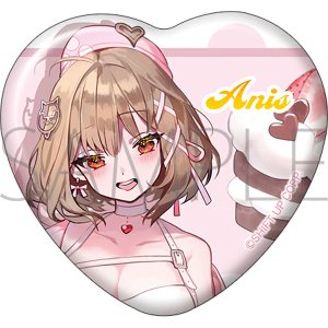 勝利の女神:NIKKE ハート型缶バッジ4種セット: キャラグッズ