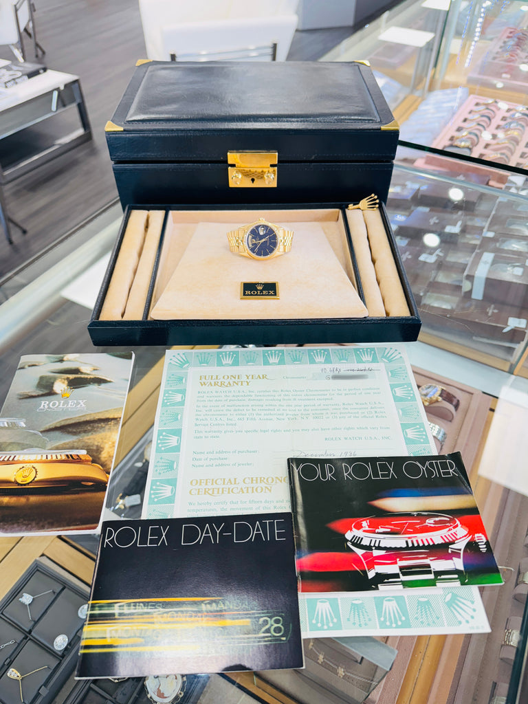 Rolex Day-Date 36 18038 Factory Blueish / Purple Jubilee Dial Rare