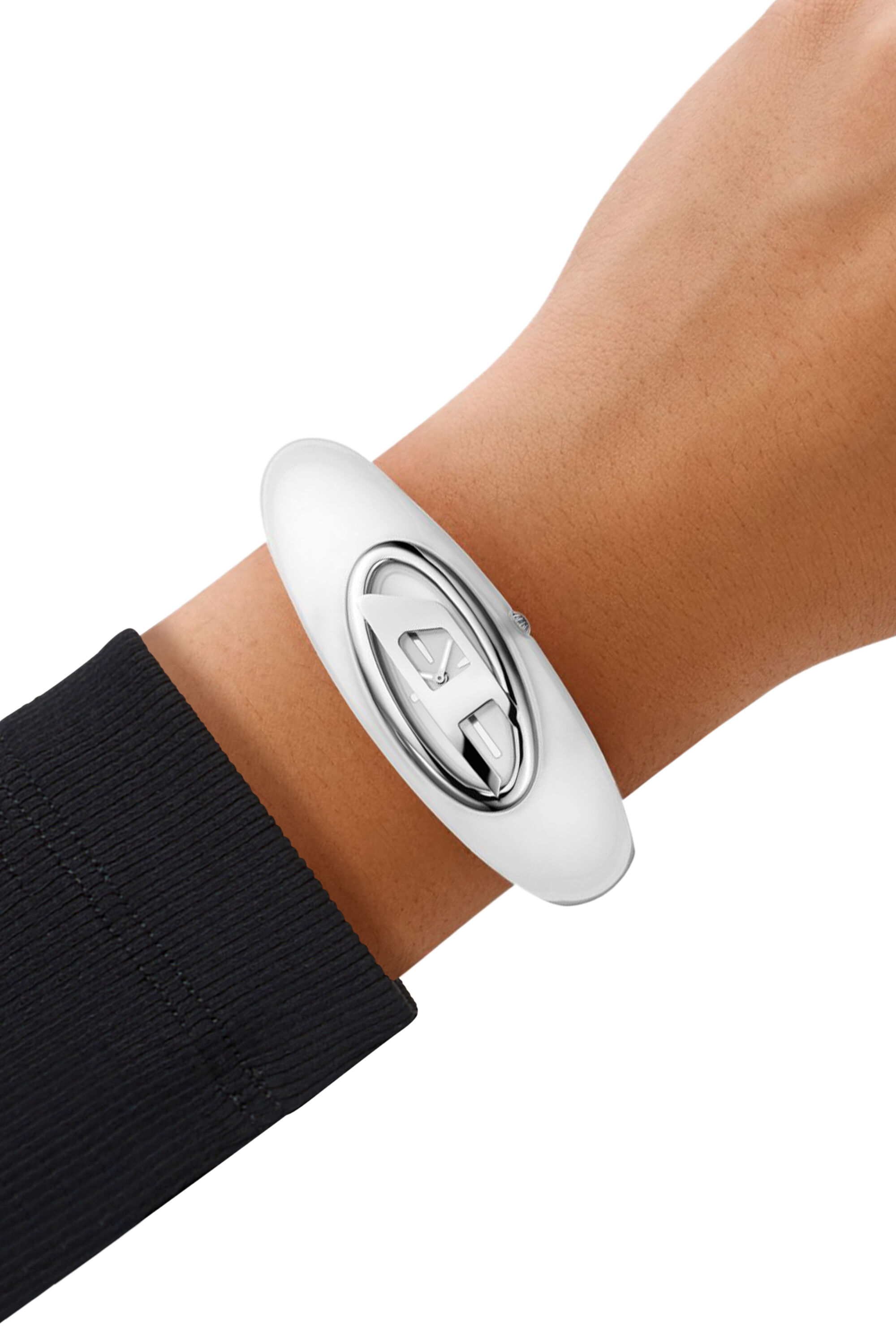 Women's Diesel Wonder-D Two-Hand White Nylon Resin Watch | White