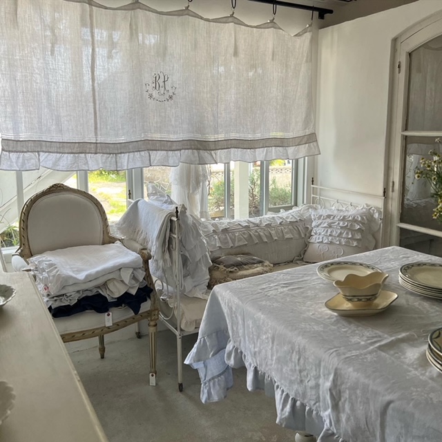 横長リネンカーテン | フランスアンティークショップディフェランス