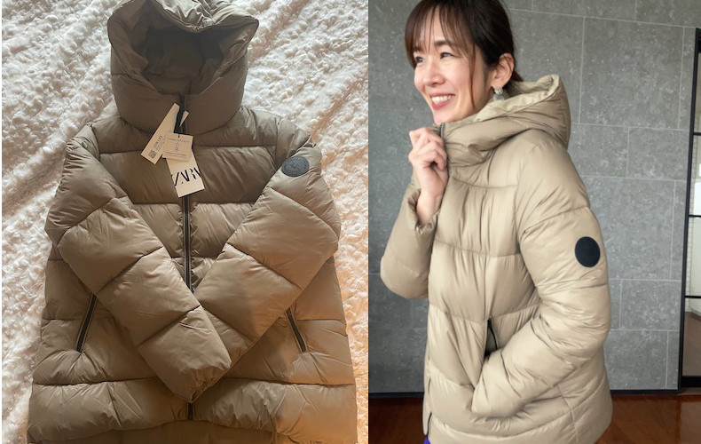 着ぶくれしらずなZARAのショートダウン【ママが選んだアウター】 | Domani