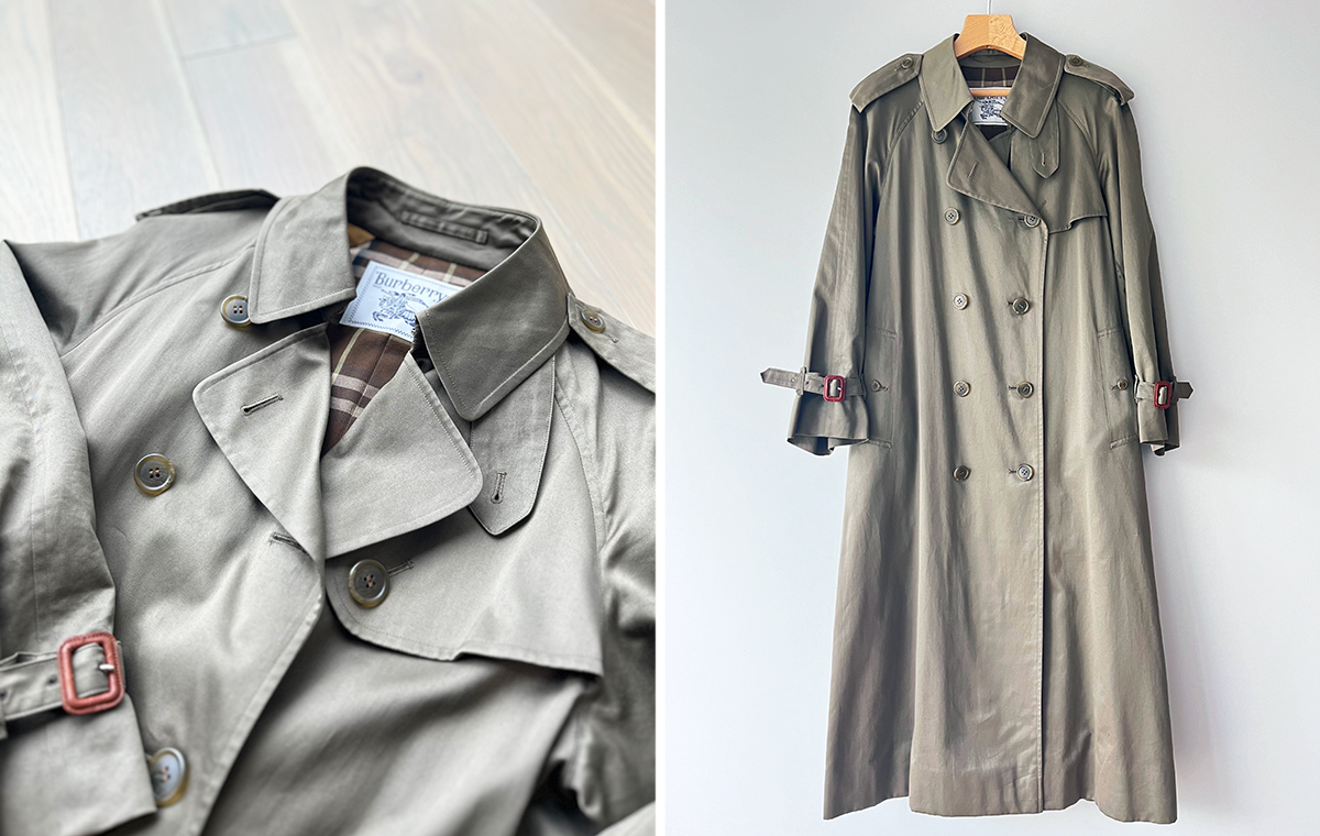 春アウター】運命の出会い！玉虫色のバーバリートレンチは