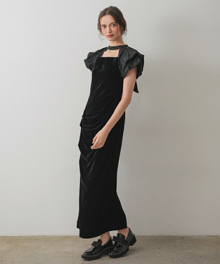 V line jacquard dress